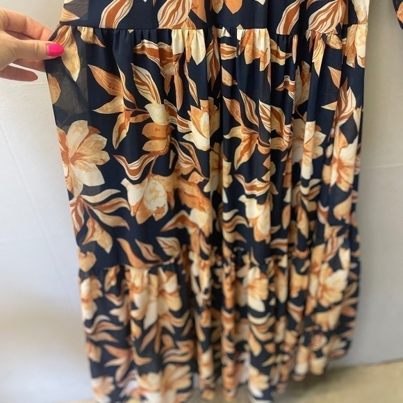 Flying Tomato Floral Maxi Dress - Navy and Peach - Picture 5 of 6